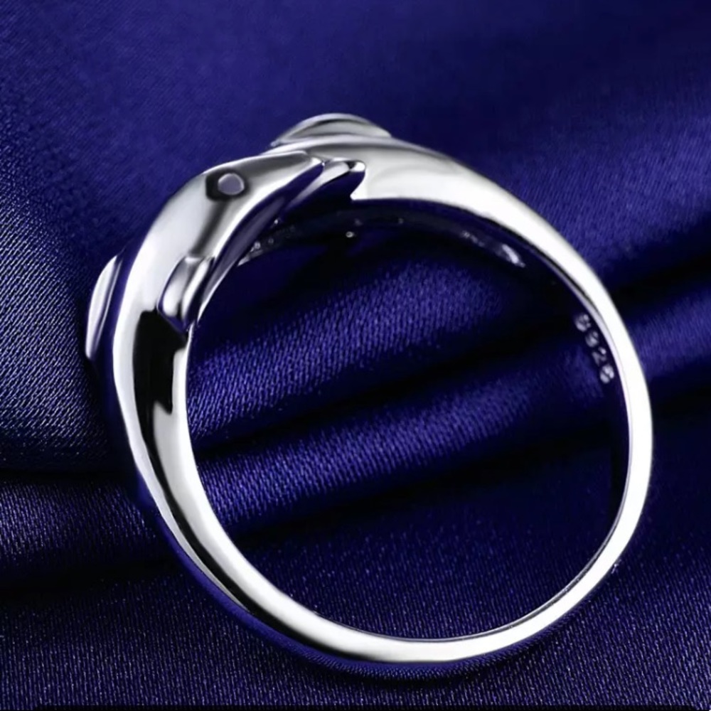 “Go With the Flow”Silver Dolphin Ocean/Surfer Ring - Picture 7 of 9